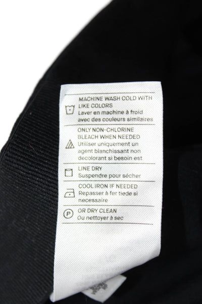 Vince Womens Ankle Cropped Dress Pants Black Zip 45% Cotton Size L