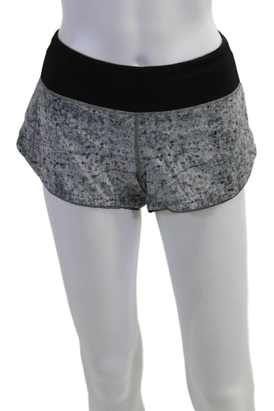 Lululemon Womens Black Nylon Blend Zip Shorts Grunge Size 6