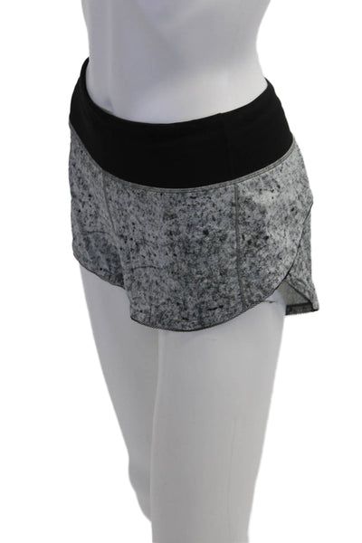 Lululemon Womens Black Nylon Blend Zip Shorts Grunge Size 6