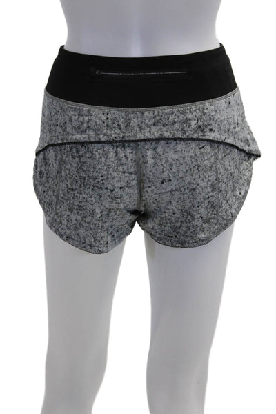 Lululemon Womens Black Nylon Blend Zip Shorts Grunge Size 6