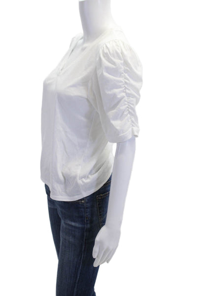 Generation Love Womens Jersey V-Neck Short Sleeve T-Shirt White Size S