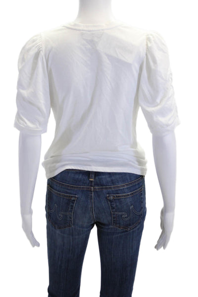 Generation Love Womens Jersey V-Neck Short Sleeve T-Shirt White Size S