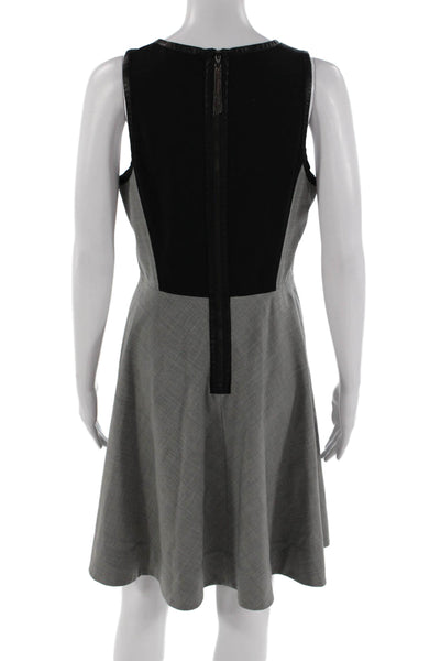 Rebecca Taylor Womens A-Line Fit & Flare Gray Sleeveless Dress Size 8