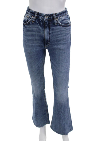 Rag & Bone Jean Womens Bootcut Flared Blue Jeans Petites Size 23