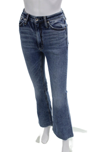 Rag & Bone Jean Womens Bootcut Flared Blue Jeans Petites Size 23
