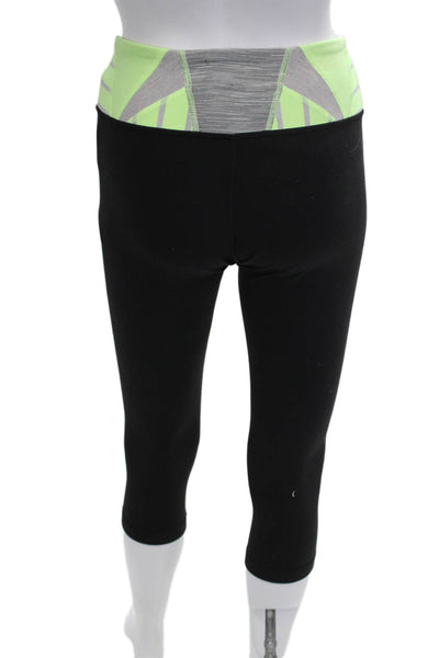 Lululemon Women Capri Leggings Black Nylon Sports Size 4