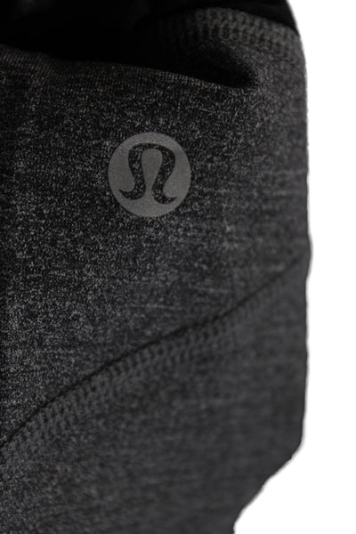 Lululemon Women Capri Cropped Leggings Dark Gray Nylon Blend Zip Size 6