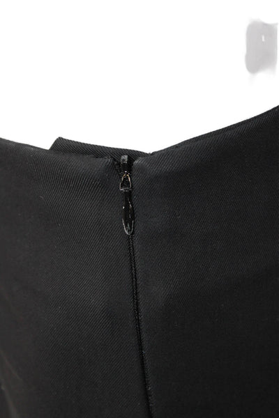 Lela Rose Womens Black Ankle Cropped Dress Pants Size 4