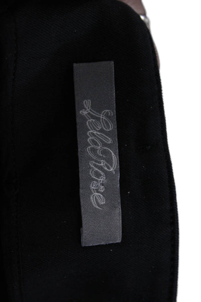 Lela Rose Womens Black Ankle Cropped Dress Pants Size 4