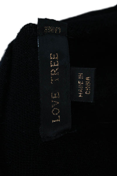 Love Tree Women Cardigan Black Button Bohemian Long Sleeve Size L