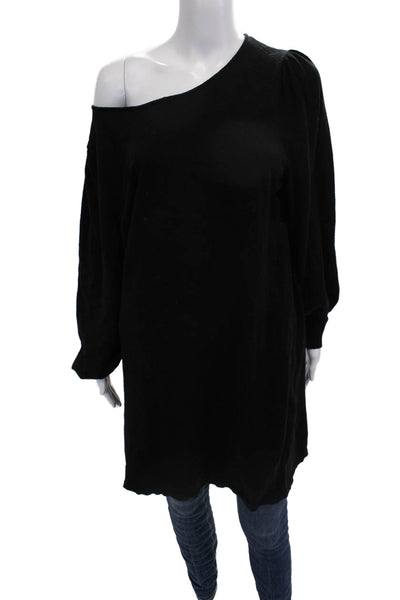 Max Studio Women Black Long Sleeve Sweater Dress Size L