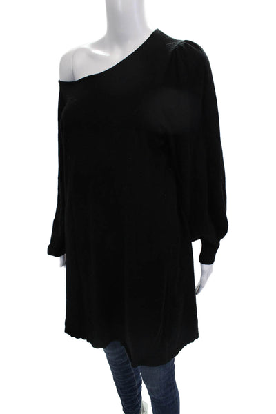 Max Studio Women Black Long Sleeve Sweater Dress Size L