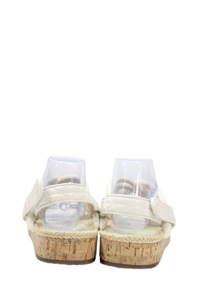 Schutz Womens Strappy Platform Espadrille Sandals Beige Size 11B
