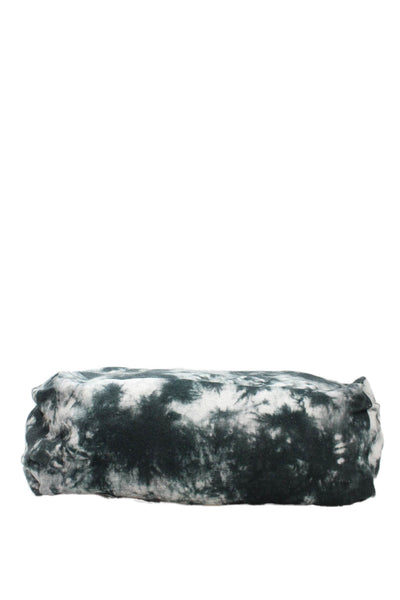 Zara Womens Cotton Tie Dye Zip Up Shoulder Bag Blue