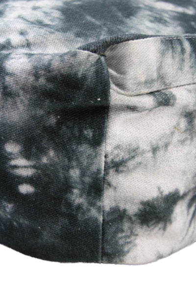 Zara Womens Cotton Tie Dye Zip Up Shoulder Bag Blue