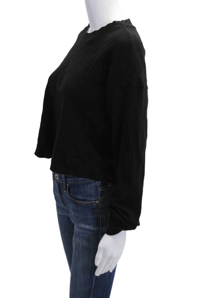Monrow Unisex Black Crewneck Pullover Sweater Long Sleeve Size M