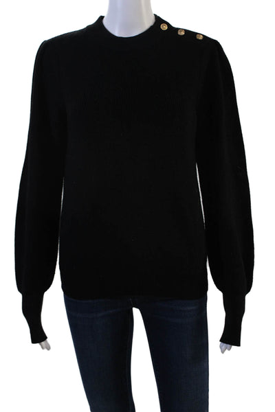 Gerard Darel Womens Black Merino Wool Crew Neck Pullover Sweater Size 1