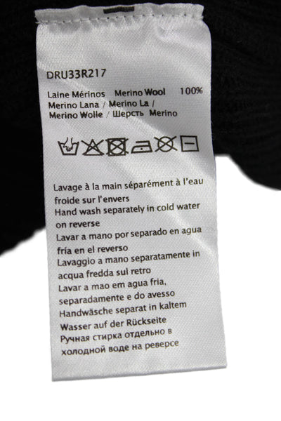Gerard Darel Womens Black Merino Wool Crew Neck Pullover Sweater Size 1