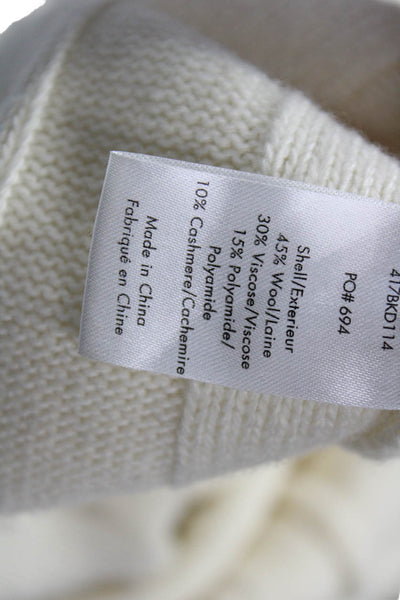 Elizabeth & James Women Sweater Dress Shift Beige Crew Neck Long Sleeve Size S