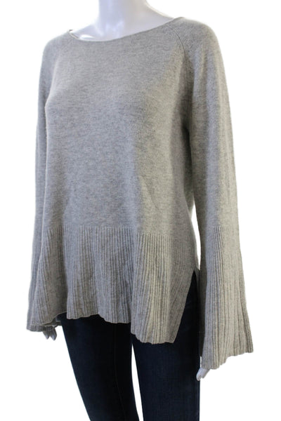 Elizabeth & James Women Pullover Gray Wool Cashmere Long Sleeve Size XS