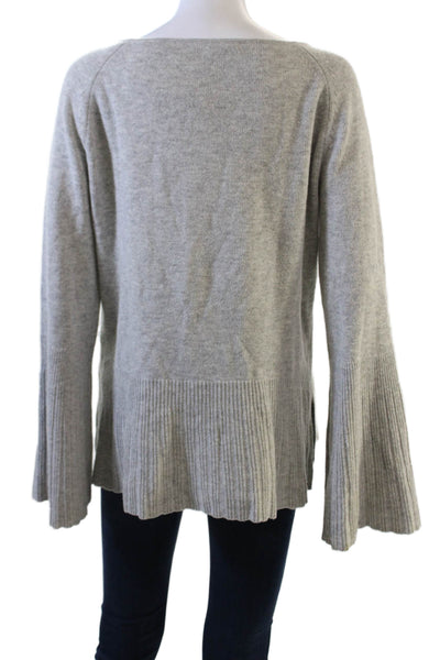 Elizabeth & James Women Pullover Gray Wool Cashmere Long Sleeve Size XS