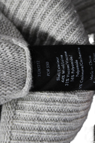 Elizabeth & James Women Pullover Gray Wool Cashmere Long Sleeve Size XS