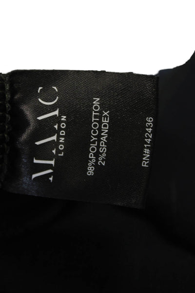 Maac Women Shift Sweater Black V-Neck Short Sleeve Polycotton Size S