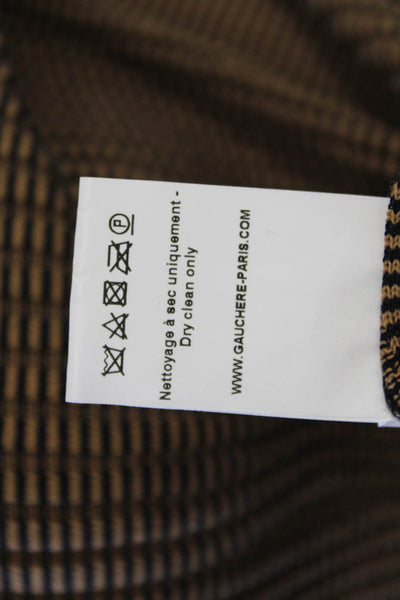 Gauchere Women Pullover Sweater Black Striped Cotton Crewneck Size S