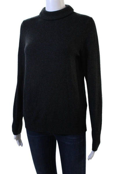 Banana Republic Women Black Mock Neck Pullover Sweater Merino Cashmere Size S