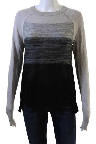 Doffer Boys Unisex Beige Striped Pullover Sweater Crew Neck Size XS