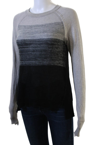 Doffer Boys Unisex Beige Striped Pullover Sweater Crew Neck Size XS