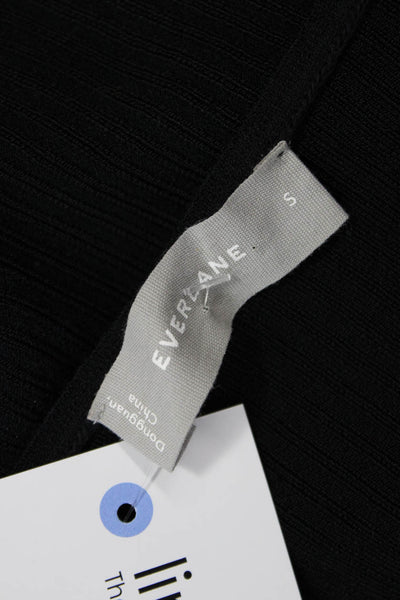 Everlane Womens Black Square Neck Pullover Sweaters Long Sleeve Size S
