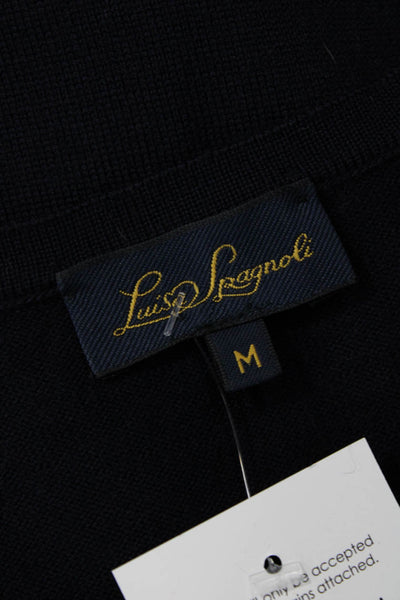Luisa Spagnoli Women Dark Blue Pullover Sweater Long Sleeve Size M