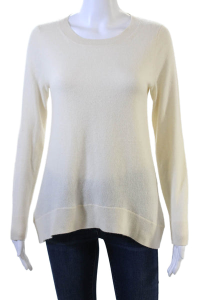 Neiman Marcus Womens Beige Crew Neck Long Sleeve Pullover Sweater Size S