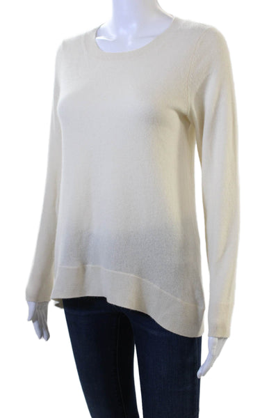 Neiman Marcus Womens Beige Crew Neck Long Sleeve Pullover Sweater Size S