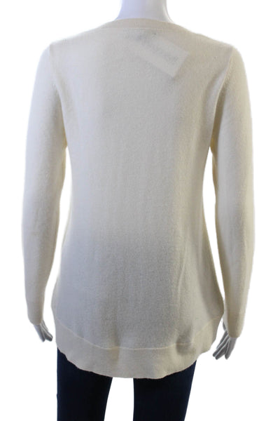 Neiman Marcus Womens Beige Crew Neck Long Sleeve Pullover Sweater Size S