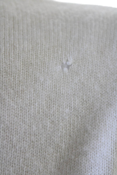 Neiman Marcus Womens Beige Crew Neck Long Sleeve Pullover Sweater Size S