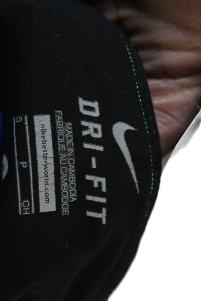 Nike Women Ankle Leggings Black Geometric Polyester Fall Size S