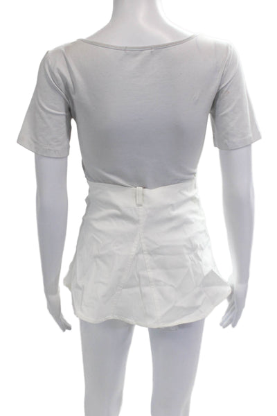 siedres Womens A-Line Mini Skort White Size S