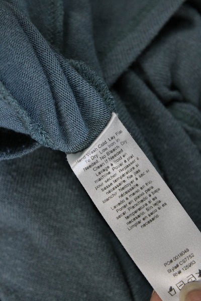 Beyond Yoga Womens Cropped Long Sleeve Crew Neck Blue T Shirt Size S
