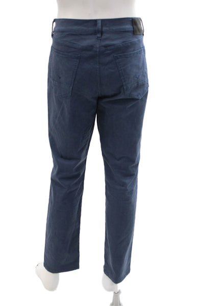 Hudson Mens Chinos Dark Blue Classic Cotton Modal Stretch Size 34