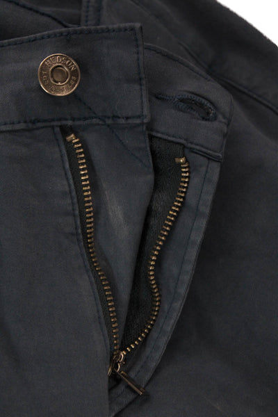 Hudson Mens Chinos Dark Blue Classic Cotton Modal Stretch Size 34