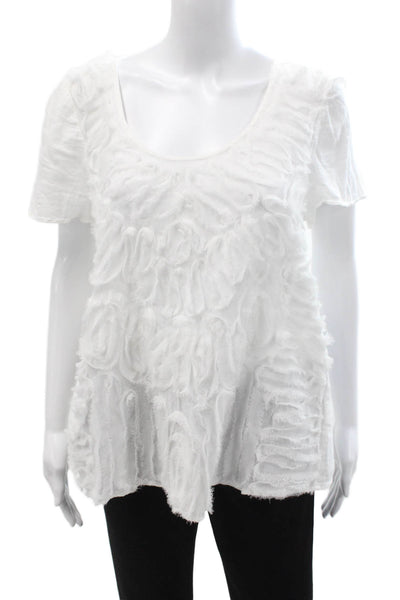 Calvin Klein Jeans Womens 90s Plaid Collared Button-Up Blouse White Size M