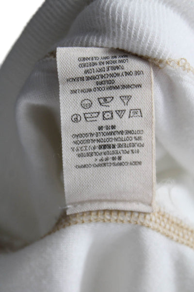 We The Free Womens Pullover Sweatshirts White Cotton Long Sleeve Zip Size XS