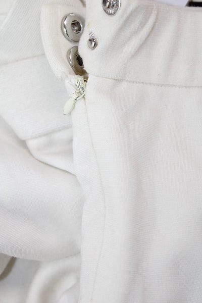 Adrienne Vittadini Women Ankle Cropped White Pants Size L