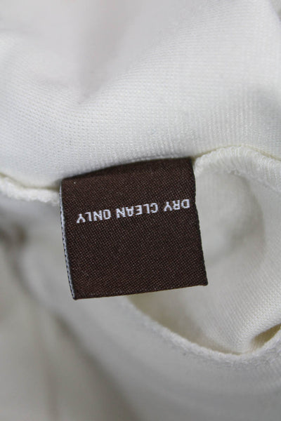 Adrienne Vittadini Women Ankle Cropped White Pants Size L
