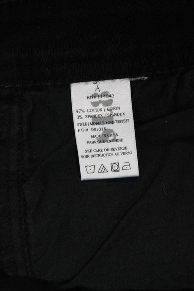 SL8 Women Cargo Cropped Ankle Pants Black Button Size S