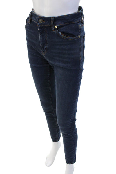 Frame Womens Ankle Skinny Jeans Dark Blue Mid Rise Size 28