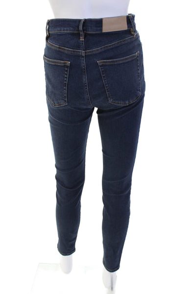 Frame Womens Ankle Skinny Jeans Dark Blue Mid Rise Size 28