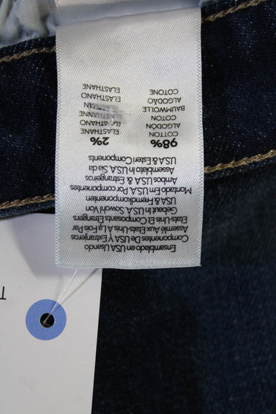 Mother Womens Dark Blue Wide-Leg Jeans Button Fly Low Rise Size 27